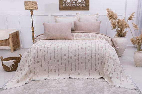 Муслиновое покрывало Saheser Sole 240 х 260 см.Bej