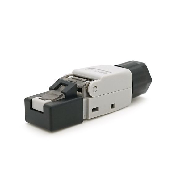 Коннектор RJ-45 быстрого монтажа 8P8C UTP Cat-6 (разборный, безинструментальный) серый, цена за 1 шт | Зображення 2
