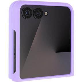 Чохол Foldables Silicone Cover Lakshmi (AAA) для Motorola Razr 50 Білий / White Бузковий / Dasheen