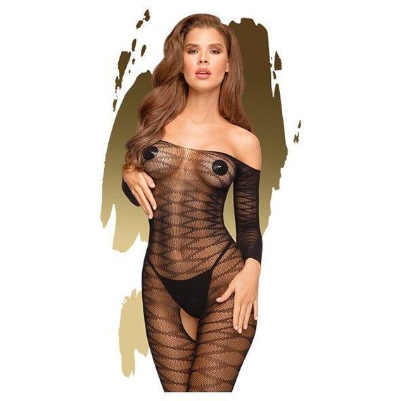 Бодістокінг з довгими рукавами Penthouse - Dreamy Diva Black XL Sex Aura