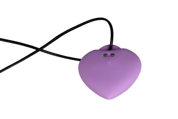 Мінівібратор «Сердечко» FairyGasm PleasureStone violet, 9 режимів, на шнурку Sex Aura | Зображення 2