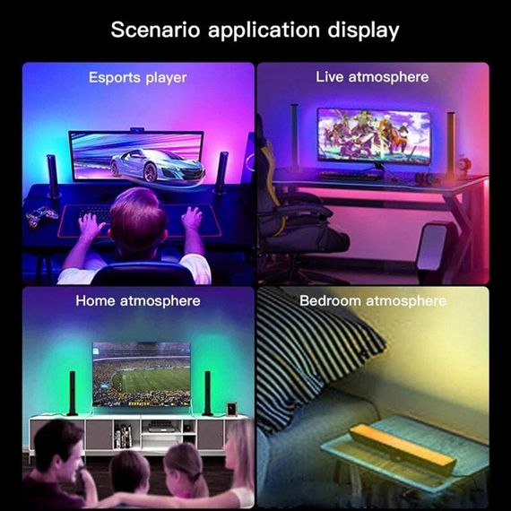 Настольная LED лампа RGB 5V Panel 1 Bluetooth dual pack USB interface with app Black | Зображення 2