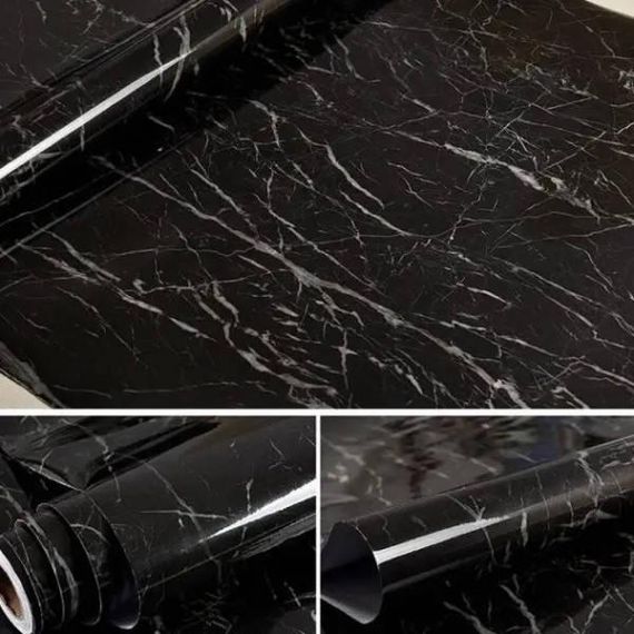 Кухонна плівка, що самоклеїться, для поверхонь ITALICA RICHMOND 3х0.6м Чорний мармур