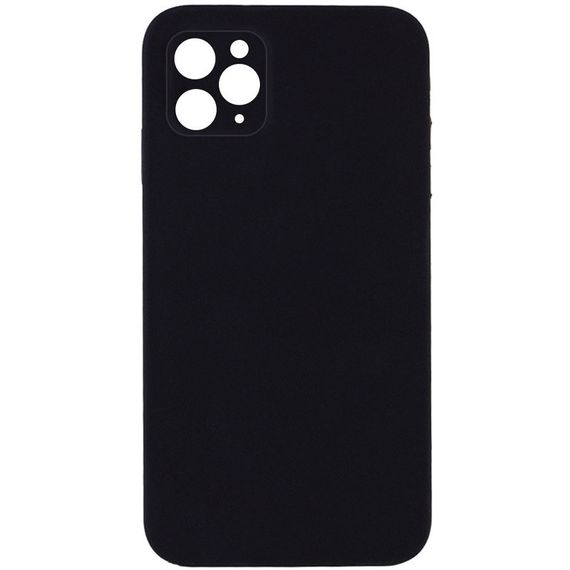 Чохол Silicone Case Square Full Camera Protective (AA) NOLOGO для Apple iPhone 11 Pro Max (6.5") Чорний / Black