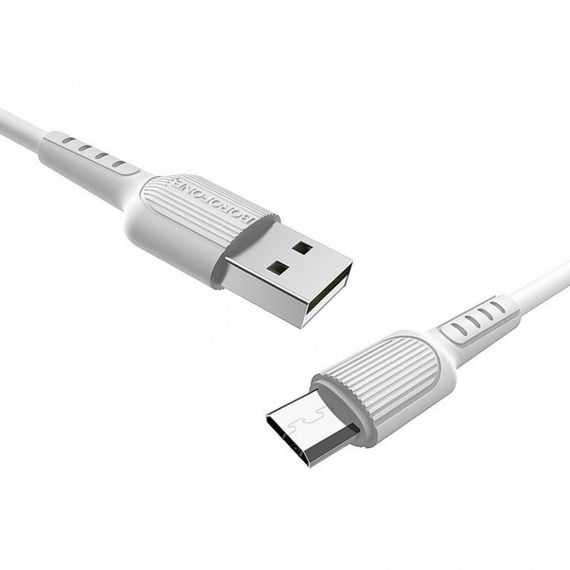 Дата кабель Borofone BX16 USB to MicroUSB (1m) Білий | Зображення 2