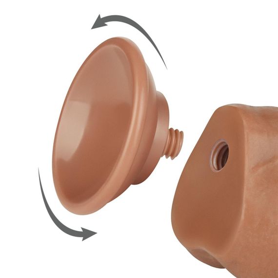 Фалоімітатор з мошонкою 7.5'' Sliding Skin Dual Layer Dong Brown Sex Aura | Зображення 6