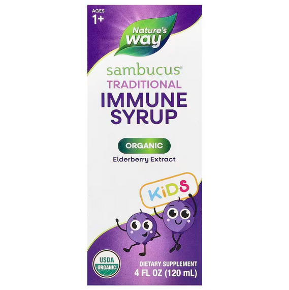 Чорна бузина для дітей, Sambucus for Kids, Nature&#039;s Way, сироп, органік, від 1 року, 120 мл