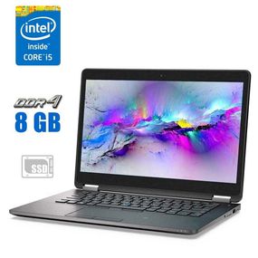 Ультрабук Dell Latitude E7470 / 14" (1920x1080) IPS / Intel Core i5-6200U (2 (4) ядра по 2.3 - 2.8 GHz) / 8 GB DDR4 / 120 GB SSD / Intel HD Graphics 520 / WebCam б/в
