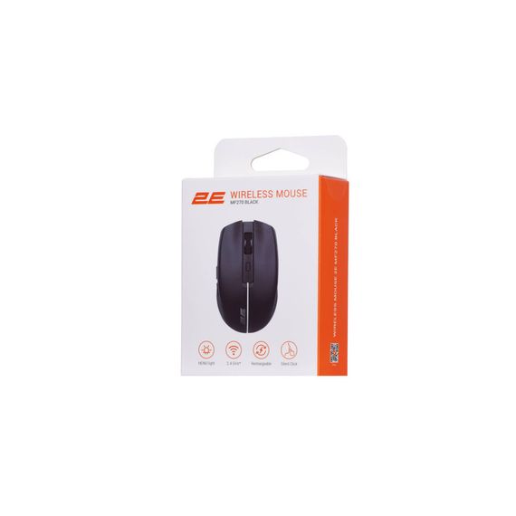 Мишка 2E MF270 Silent Rechargeable Wireless Black (2E-MF270WBK.) | Зображення 1