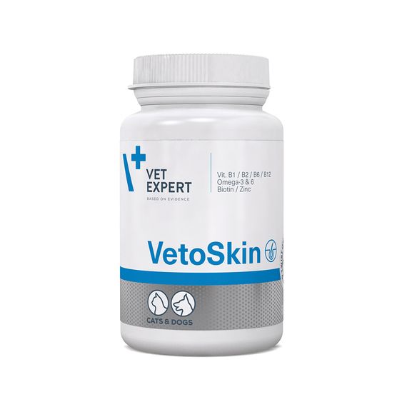 Витамины VetExpert VetoSkin для здоровья шерсти и кожи у собак и котов 90 табл