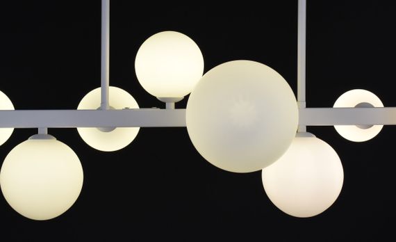 Люстра стельова на 8 лампочок 27860 Білий 35-65х28х77 см. | Зображення 2