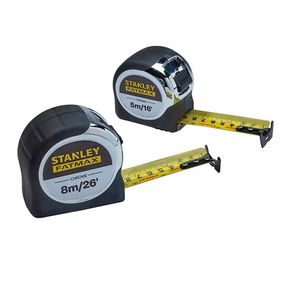 Рулетки измерительные FatMax®,5м/16х25мм + 8/26х25, в хромированном корпусе STANLEY FMHT43041-0