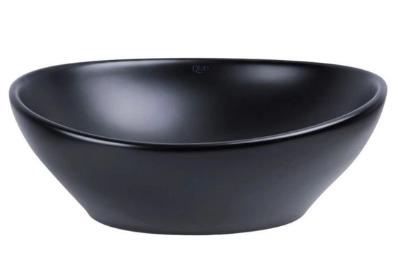 Комплект Qtap Dove: Раковина накладна овальна 415x340x140 мм Matt Black + Донний клапан PU03 (QT063078MBMBN47307) | Зображення 5