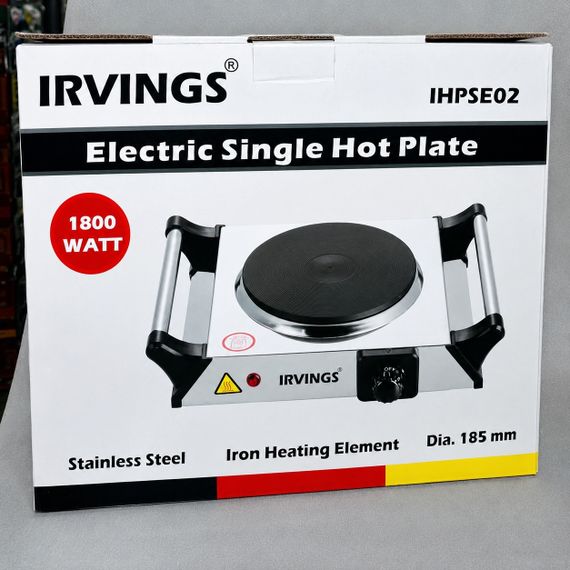 Електроплита настільна Irvings IHPSE02 Chrome, 1800 Вт, 1 конфорка, механічне управління | Зображення 6