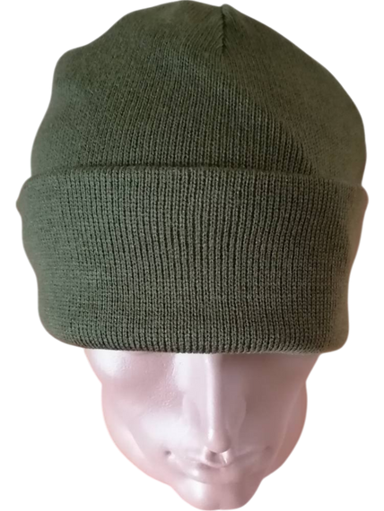 Шапка трикотажна в'язана з підворотом Мисливець двостороння (олива помаранчева),Сигнальна шапка для полювання | Зображення 1