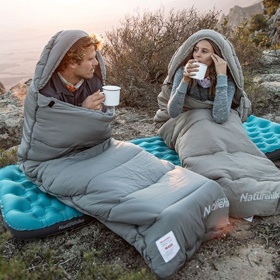 Спальний мішок з капюшоном Naturehike M300 NH20MSD02, зелений, правий | Зображення 9