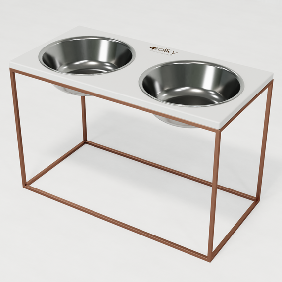 Миски на підставці для дуже великих собак Hollky Base XXL40 (2 × 2,8 л) BXXL40-643240-GLWH