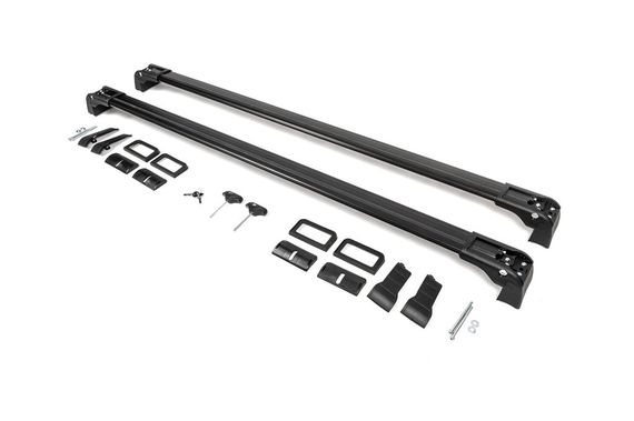 Перемички в штатні місця під ключ WingBar (2 шт) Чорний для Mercedes E-сlass W124 1984-1997 рр | Зображення 1