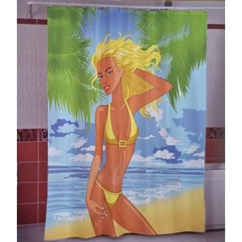 Шторка для ванной и душа тканевая Miranda (Миранда) Warmy 180x200 см