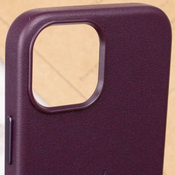 Кожаный чехол Leather Case (AAA) with MagSafe для Apple iPhone 13 mini (5.4") Dark Cherry | Зображення 5