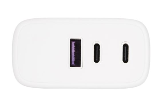 Зарядний пристрій 2E мережевий 65Вт 2хUSB-C/USB-A GAN PD/QC, білий (2E-WC3USB65W-W) | Зображення 4
