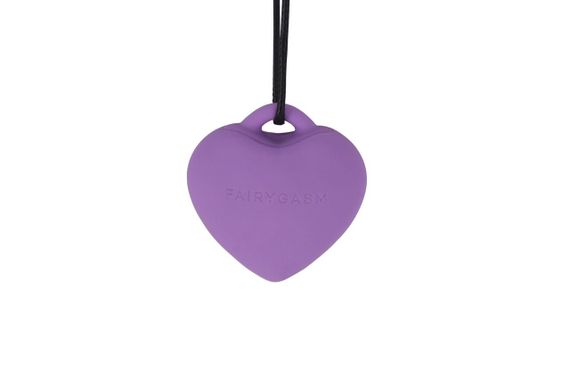 Мінівібратор «Сердечко» FairyGasm PleasureStone violet, 9 режимів, на шнурку Sex Aura | Зображення 3