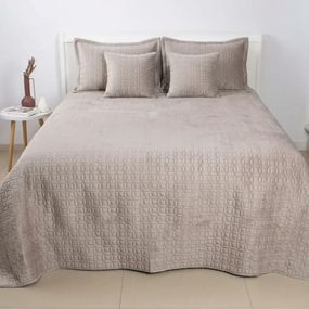 Покривало євро-максі ТЕП Velour Мозаїка 4-00518_36195 240х260 см пісочне