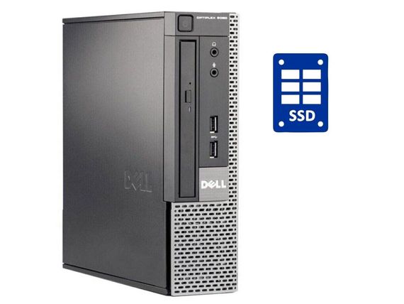 Неттоп Dell Optiplex 9020 USFF / Intel Pentium G3240T (2 ядра по 2.7 GHz) / 8 GB DDR3 / 120 GB SSD / Intel HD Graphics / DVD-ROM б/у