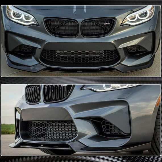 Накладка на передній бампер Lip V3 (для F87 M2, Карбон) для BMW 2 серія F22/23 2014-2021 рр | Зображення 5