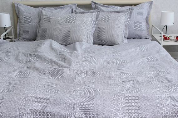 Комплект постільної білизни ТМ PrimaTeks ранфорс гофрований двоспальний RG-10 | Зображення 1