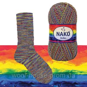 Шкарпеткова пряжа Nako Boho Concept, 87727