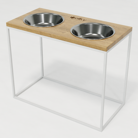 Миски на подставке для больших собак Hollky Base XL40 (2 × 1,8 л) BXL40-522640-WHNT