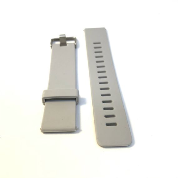 Универсальный ремешок браслет для часов KMITX каучуковый светло-серый | Зображення 4