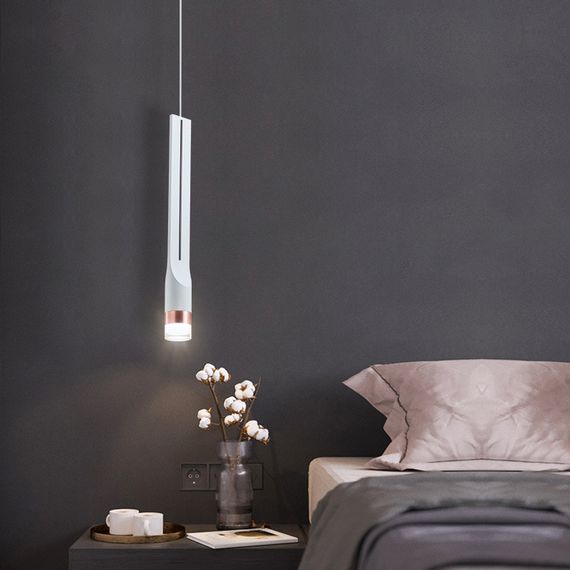 Люстра світлодіодна підвісна LED світильник для квартири на стелю лед 26578 Білий 50-170х10х10 см. | Зображення 1