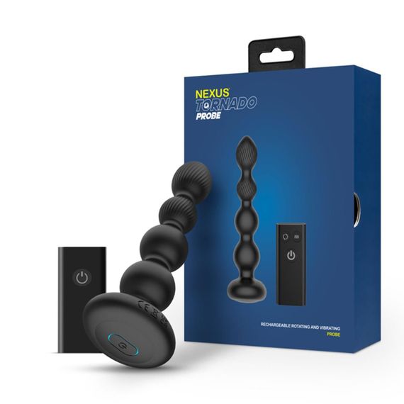 Анальний віброротатор Nexus Tornado Probe Edition, діаметр 3,5 см, вібрація + ротація, пульт ДУ Sex Aura | Зображення 6