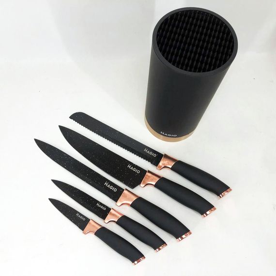 Набор ножей для поваров Magio, Нержавеющий кухонный нож, Качественный набор ножей с подставкой CD-80