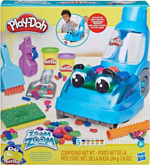 Игровой набор для лепки тесто Плей До Пылесос Уборка и очистка Оригинал Play-Doh Zoom Zoom Vacuum Cleaner | Зображення 1