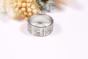 Кольцо из белого золота 15.5