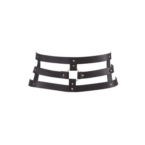 Портупея-пояс Bijoux Indiscrets MAZE - Wide Belt and Restraints Black, экокожа sexstyle