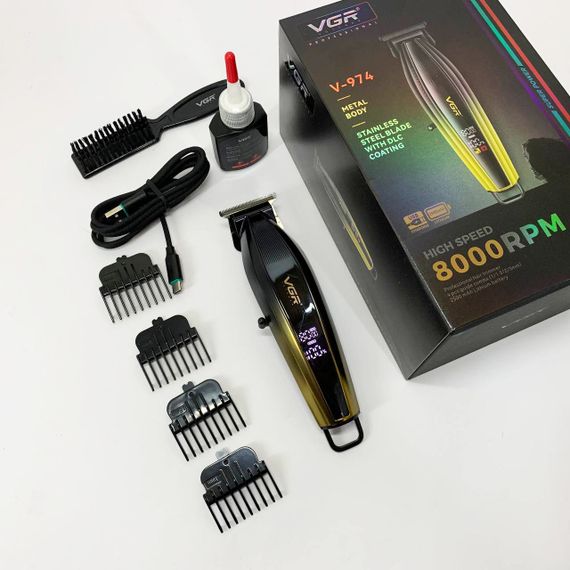 Профессиональная машинка для стрижки волос и бороды VGR V-974, Машинка для стрижки мужская WC-92 | Зображення 6