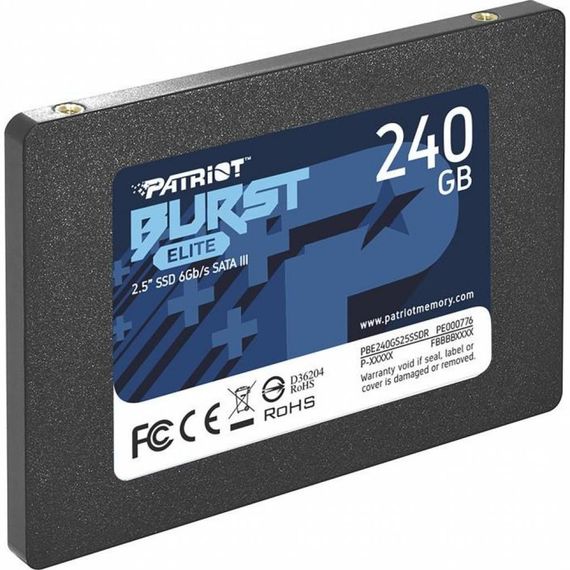 Накопичувач SSD 2.5" 240GB Burst Elite Patriot (PBE240GS25SSDR) | Зображення 1