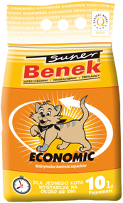 Бентонитовый наполнитель Super Benek Econom Line Natural без запаха 10 л
