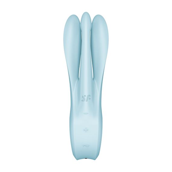 Кліторальний вібратор Satisfyer Threesome 1 Light Blue з трьома гнучкими пальчиками | Зображення 5