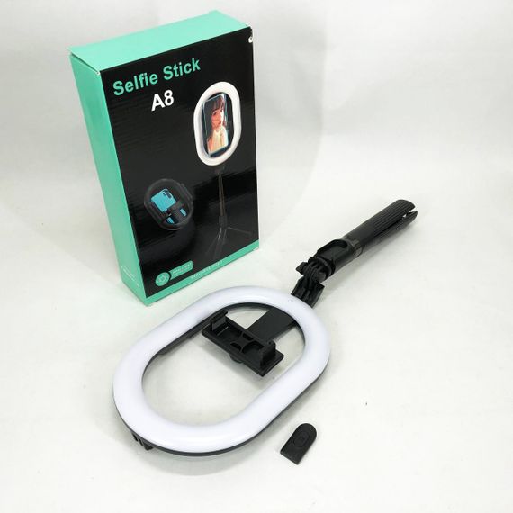 Лампа для зйомки з телефону Selfie Stick A8, Led кільце зйомка, Комплект для блогера, Світлодіод зйомки XA-21 | Зображення 5