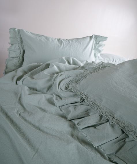 Постельное белье Limasso Stonewashed Francesca 200 х 220 см Mint | Зображення 4