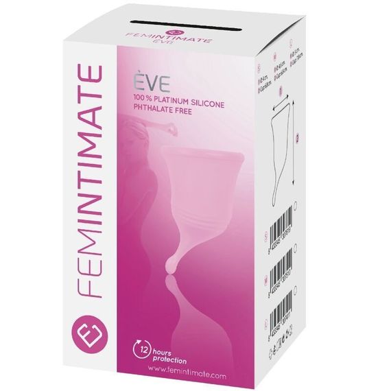Менструальна чаша Femintimate EVE (4.6x6.8 см) у мішечку, рожева, M sexstyle | Зображення 1