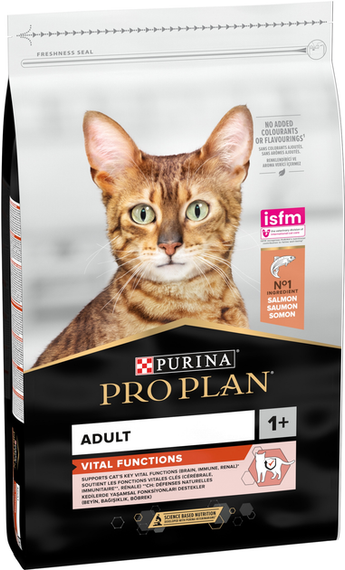 Сухий корм Purina PRO PLAN Adult 1+ Vital Functions для дорослих котів, лосось 10кг | Зображення 1