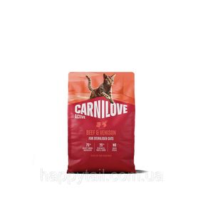 Беззерновой сухой корм Carnilove Active Beef & Venison Sterilised для стерилизованных кошек говядина и оленина 2 кг (арт. 173719)