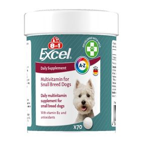 Вітаміни 8in1 Excel Multi Vitamin Small Breed для собак дрібних порід мультивітамін  70 шт