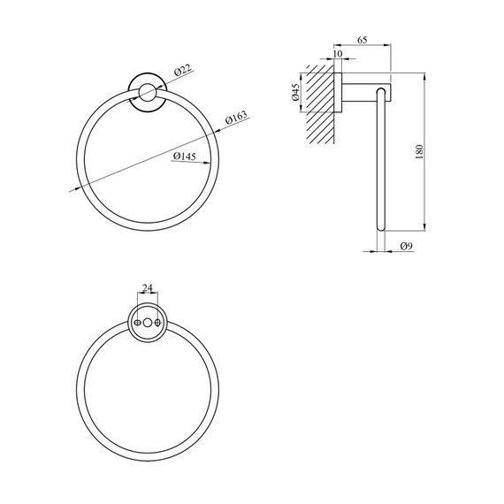 Тримач рушників Kroner KRM Edelstahl Klassisch - ESG3704 (CV025642) | Зображення 1